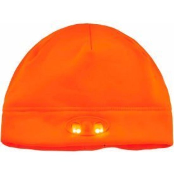 Ergodyne Ergodyne® N-Ferno® 6804 Skull Cap Beanie Hat With LED Lights, Orange 16804